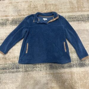 Koolaburra Blue Fleece with Tan Trim
